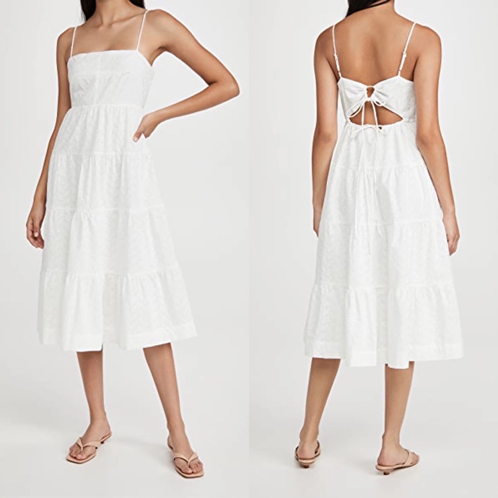 Line & Dot Womens Cotton Floral Charlotte Embroidered Dress